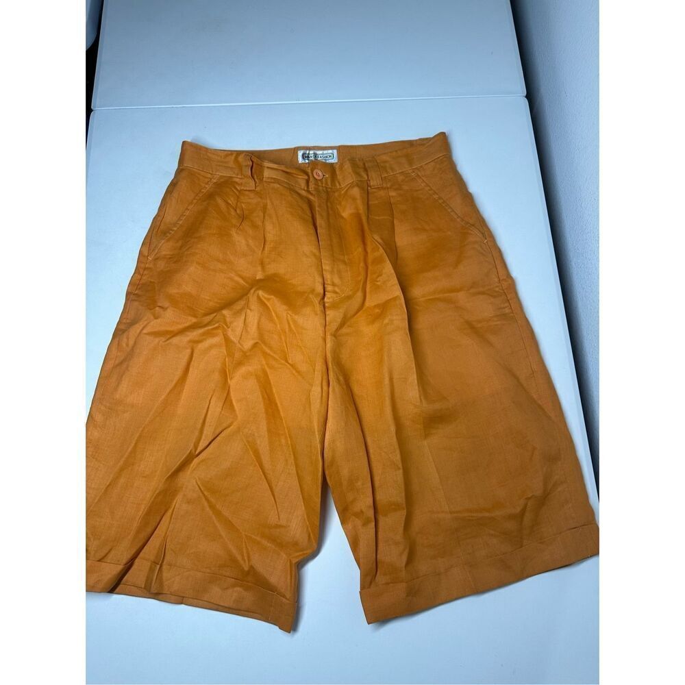 Vintage Men of Fashion Men’s Linen Shorts Pockets Half Lined Size 38